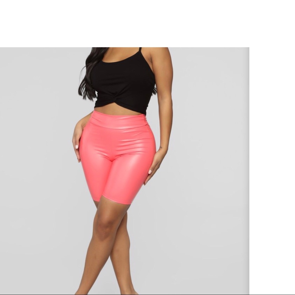 Coral High Rise Biker Shorts